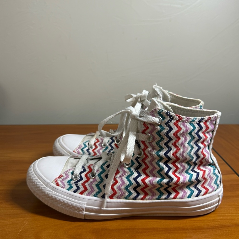 Converse Chuck Taylor All Star High Top Sneaker Colorful Chevron Geometric Girls